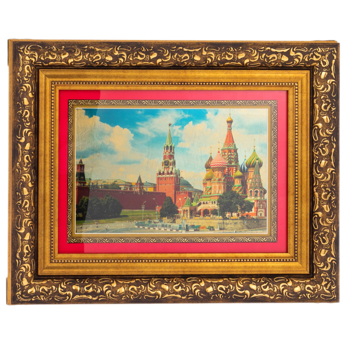 Картина на сусальном золоте "Васильевский спуск"