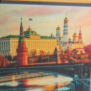 Картина на сусальном золоте "Большой Каменный мост"