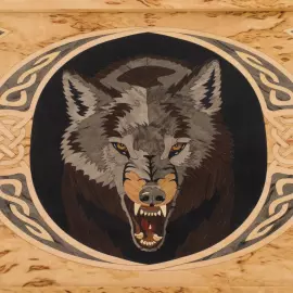 Набор для чистки оружия из карельской березы "Волк" малый