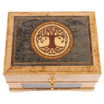 Шкатулка-ларец из карельской березы "Древо"