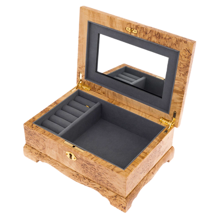 Jewelry box made of Karelian birch "Dragonfly"