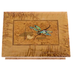 Jewelry box made of Karelian birch "Dragonfly"