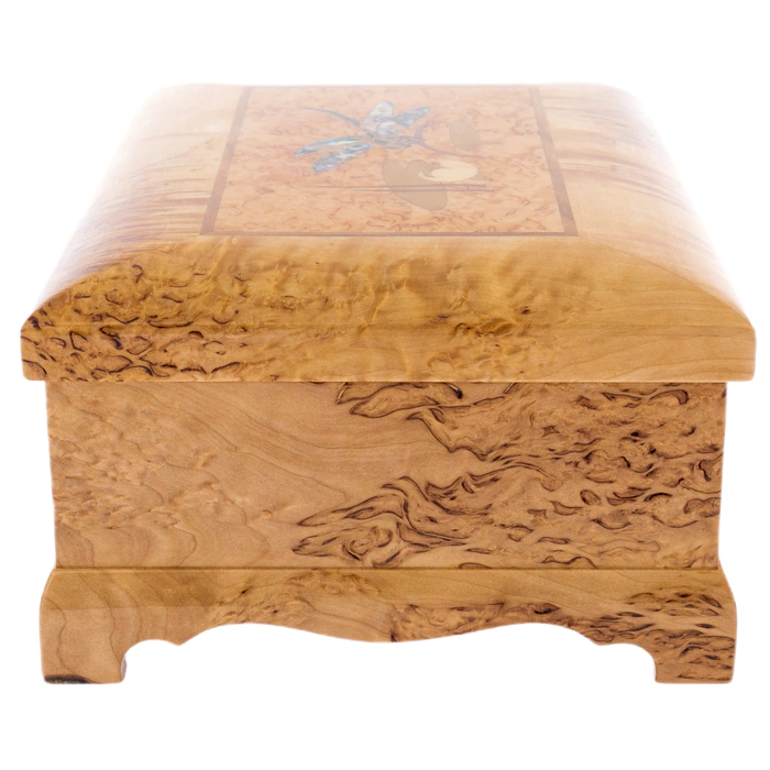 Jewelry box made of Karelian birch "Dragonfly"