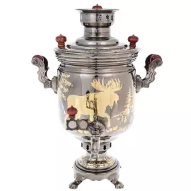 Самовар угольный "Лось" на 5 л., с трубой