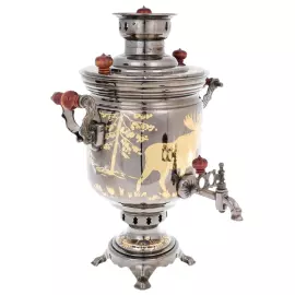 Самовар угольный "Лось" на 5 л., с трубой