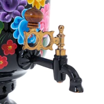 Samovar combined "Blooming garden" for 5 liters, with a pipe