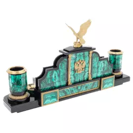 Набор настольный из малахита "Президентский. Орёл"
