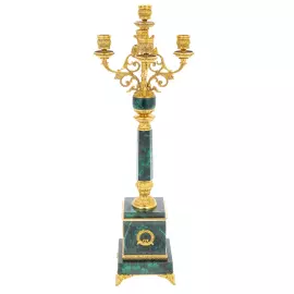 Подсвечник из малахита "Императорский" Златоуст
