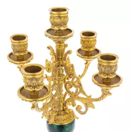 Подсвечник из малахита "Императорский" Златоуст