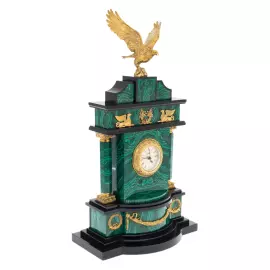 Часы из малахита "Императорские" Златоуст