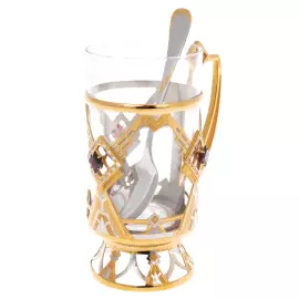 Подстаканник украшенный "Ромб" на 1 персону, Златоуст