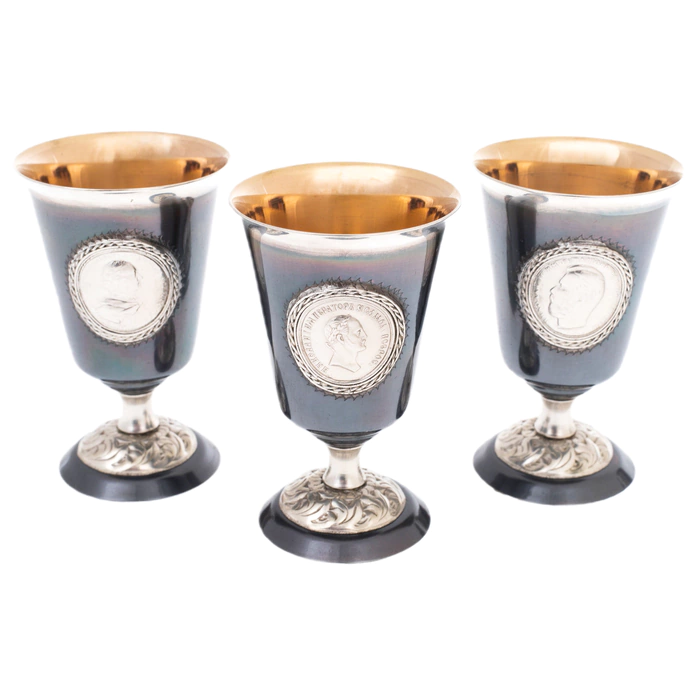 Vodka set "Imperial hexagon" for 6 people, in a case