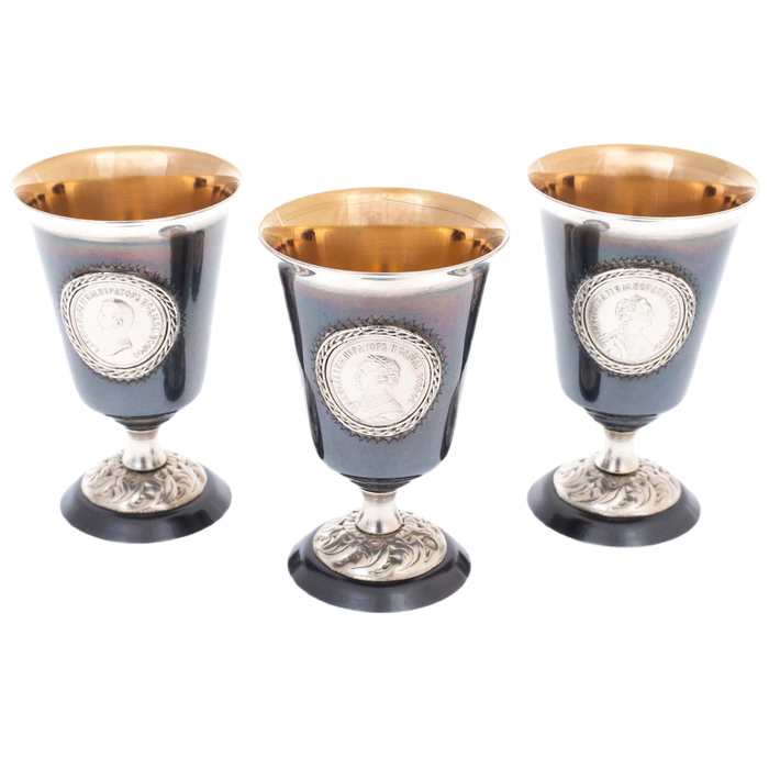 Vodka set "Imperial hexagon" for 6 people, in a case