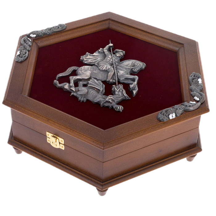 Vodka set "Imperial hexagon" for 6 people, in a case