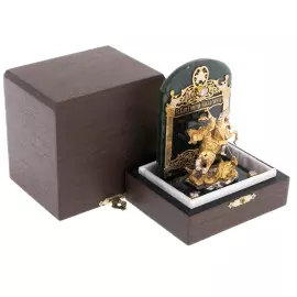 Сувенир настольный "Святой Георгий Победоносец" на нефрите, Златоуст