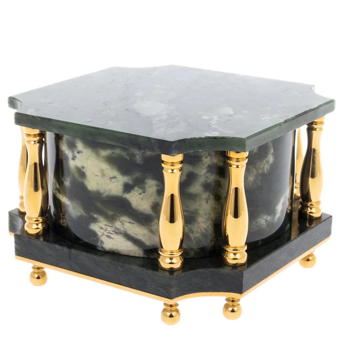 Lamp-stand made of jade "Columns" with remote control, Zlatoust