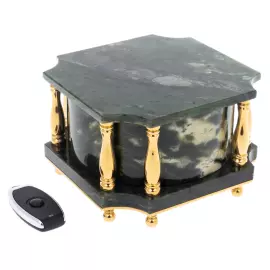 Светильник-подставка из нефрита "Колоны" с пультом ДУ, Златоуст