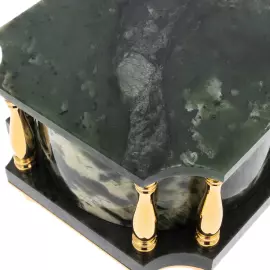 Светильник-подставка из нефрита "Колоны" с пультом ДУ, Златоуст