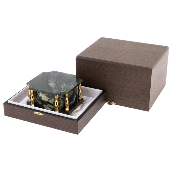 Lamp-stand made of jade "Columns" with remote control, Zlatoust
