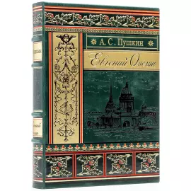 Книга в кожаном переплете "Евгений Онегин" Пушкин А.С.