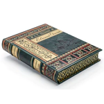 Leather-bound book "Eugene Onegin" by A.S. Pushkin.