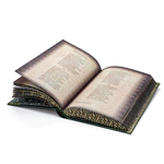 Leather-bound book "Eugene Onegin" by A.S. Pushkin.