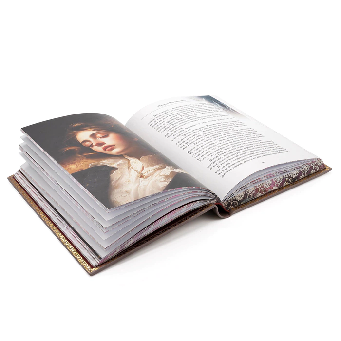 A leather-bound book by Oscar Wilde. Portrait of Dorian Gray"