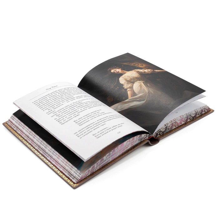 A leather-bound book by Oscar Wilde. Portrait of Dorian Gray"