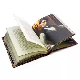 Книга в кожаном переплете "Оскар Уайльд. Портрет Дориана Грея" с французским переплетом