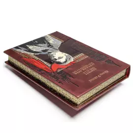 Книга в кожаном переплете "Оскар Уайльд. Портрет Дориана Грея" с французским переплетом