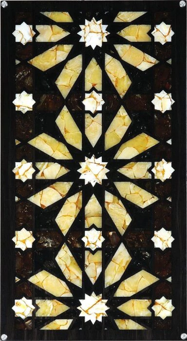 Backgammon made of stained oak "Ornament" of the Orient collection