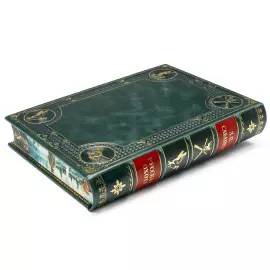 Книга в кожаном переплете "Русская охота" Сабанеев Л.П, в коробе