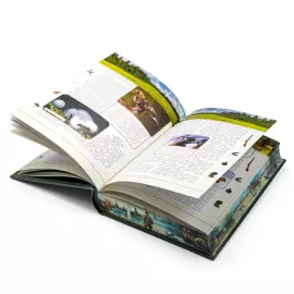 Книга в кожаном переплете "Русская охота" Сабанеев Л.П, в коробе