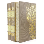 Leather-bound book "Collected Works" by F. Ranevskaya, in 3 volumes