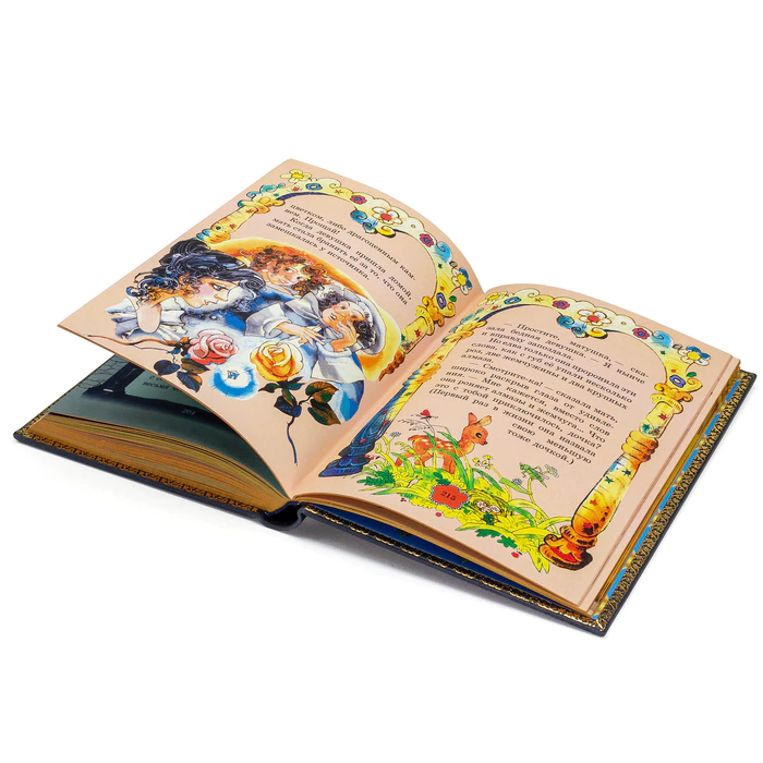 The leather-bound book Cinderella by Charles Perrault