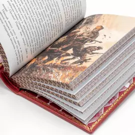 Leather-bound book "They fought for their Homeland" by M.A. Sholokhov.