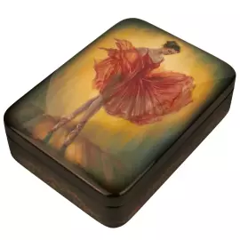 Шкатулка "Балет" Королева, Федоскино
