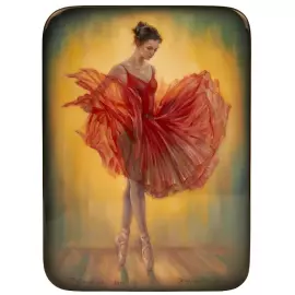 Шкатулка "Балет" Королева, Федоскино