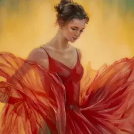 Шкатулка "Балет" Королева, Федоскино