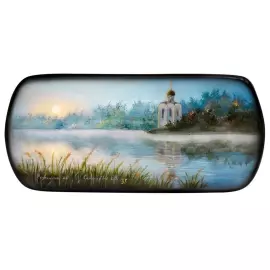 Шкатулка "Церковь Покрова на Нерли" Секачева, Федоскино