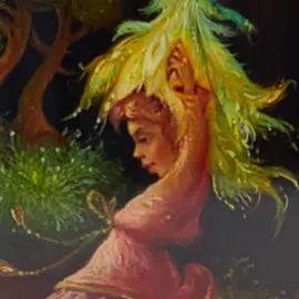 Шкатулка "Жар-птица" Ларишев, Федоскино