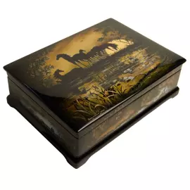 Ларец "В ночном" Кузнецова, Федоскино