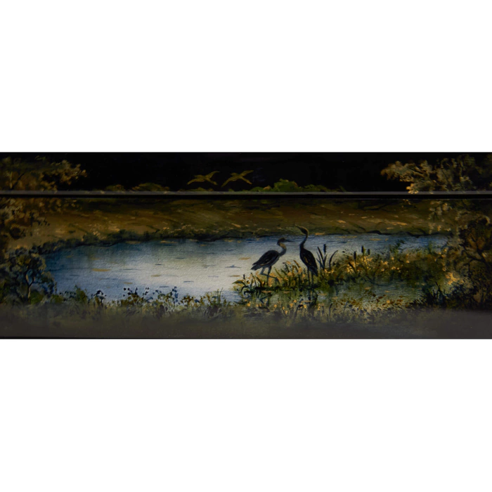 The casket "At night" by Kuznetsov, Fedoskino