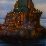 Шкатулка "Памятник затопленным кораблям" Голубенкова, Федоскино