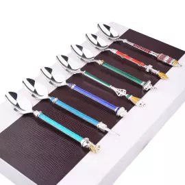 Silver tea spoon "Lakhta center"