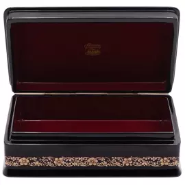 Шкатулка "Хлеб-соль" Королева, Федоскино