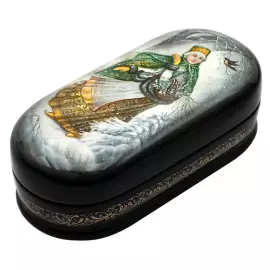 Шкатулка "Двенадцать месяцев" Подображная, Федоскино