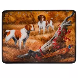 Шкатулка "Охота" Киселева, Федоскино