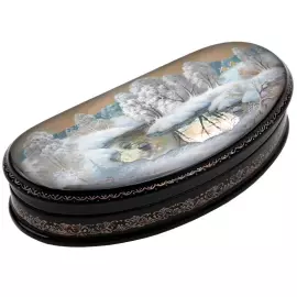 Шкатулка "Пейзаж.Зима" Козлов, Федоскино