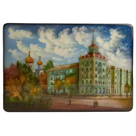 Шкатулка "Луганск" Ларишев, Федоскино